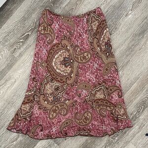 Asymmetrical Paisley Print Boho Women's Skirt